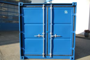 15' Lagercontainer / Stirnseite - Tür - h+s container GmbH