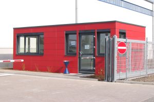 8m Bürocontainer mit Außenverkleidung / Außenansicht - h+s container GmbH